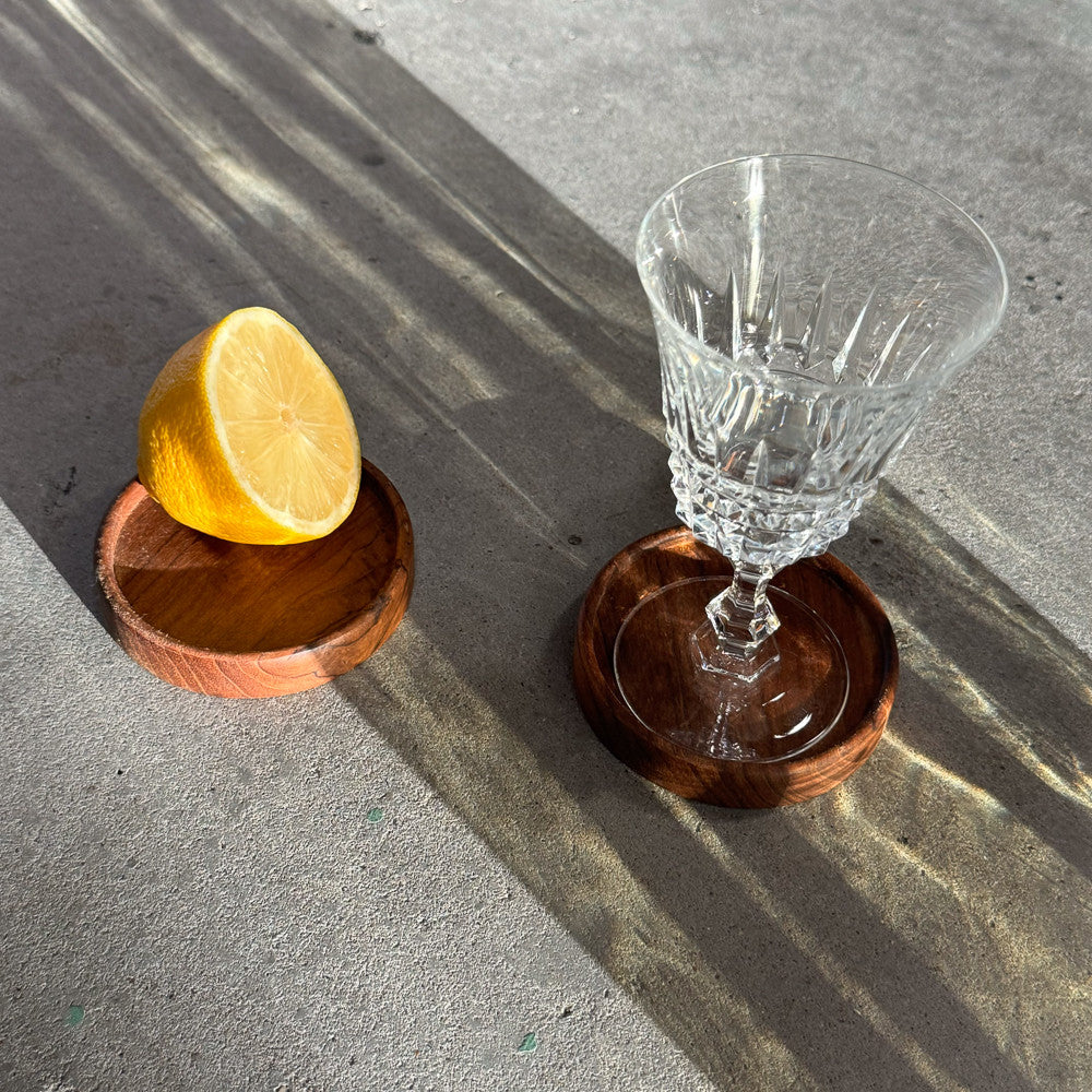 Dessous de verre en teck - 8 cm