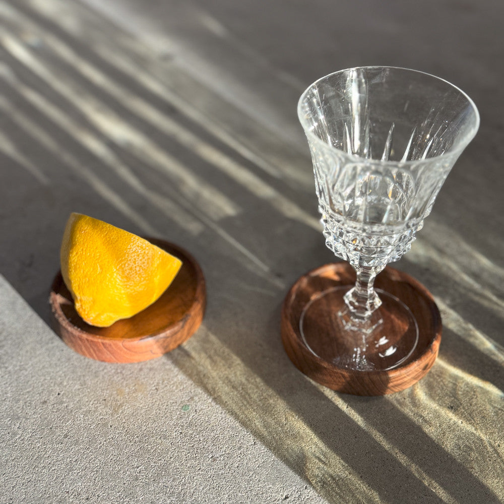 Dessous de verre en teck - 8 cm