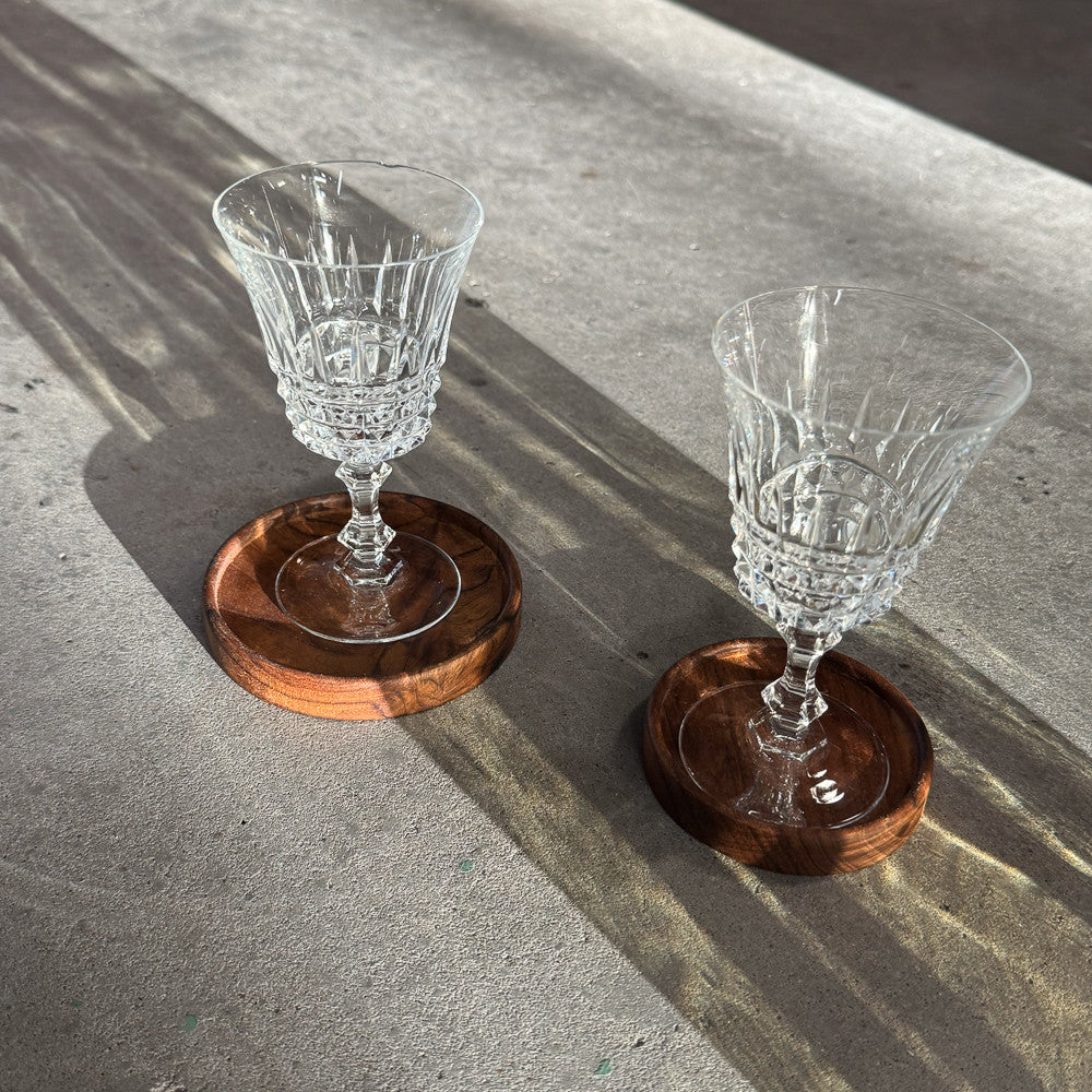 Dessous de verre en teck - 8 cm