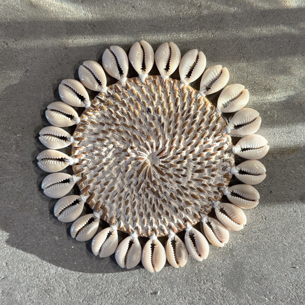 Dessous de verre coquillages - blanc