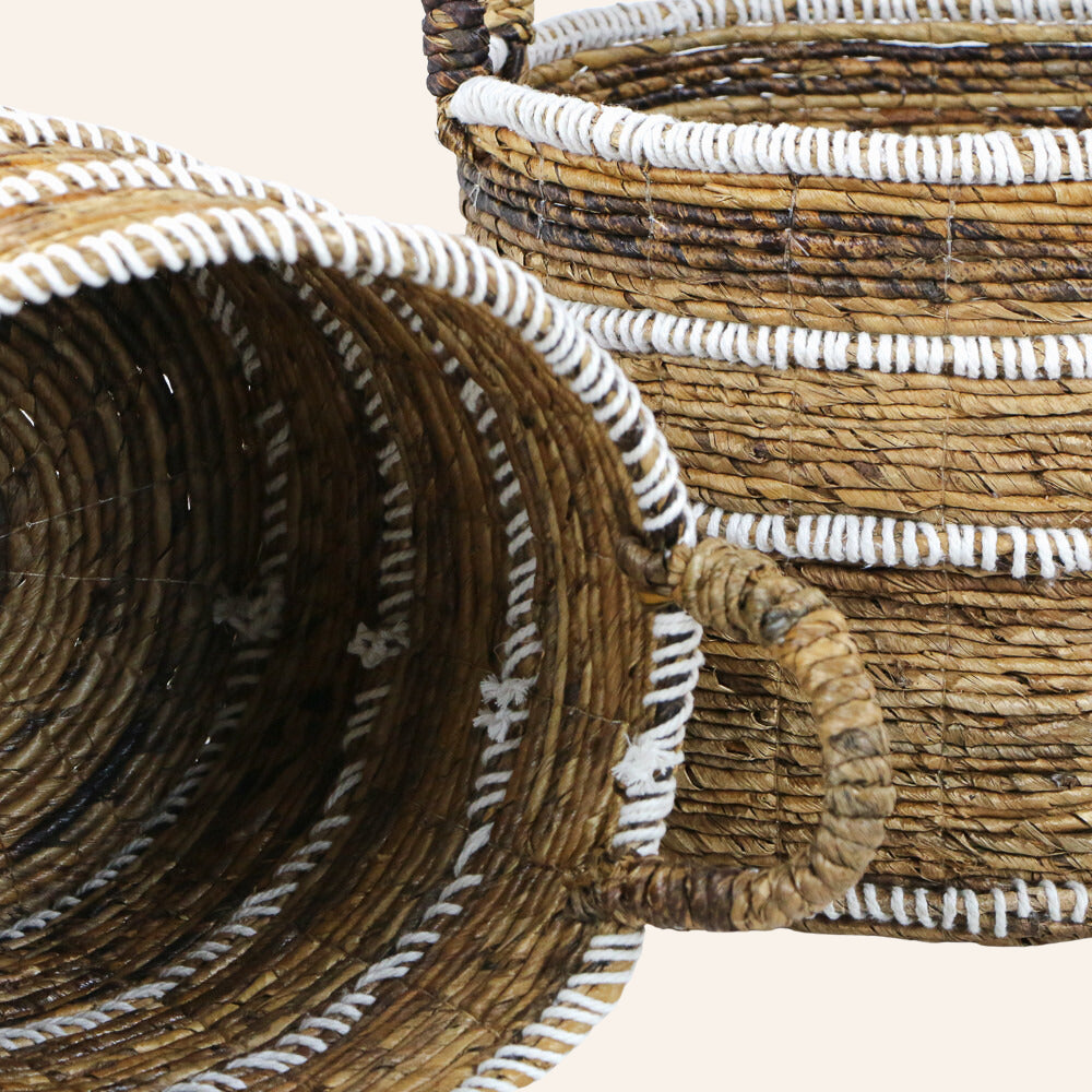 Set de 2 paniers en fibre de banane