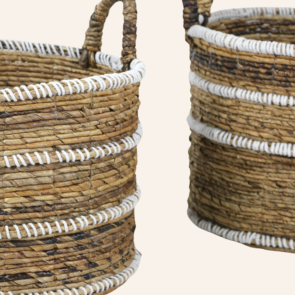 Set de 2 paniers en fibre de banane