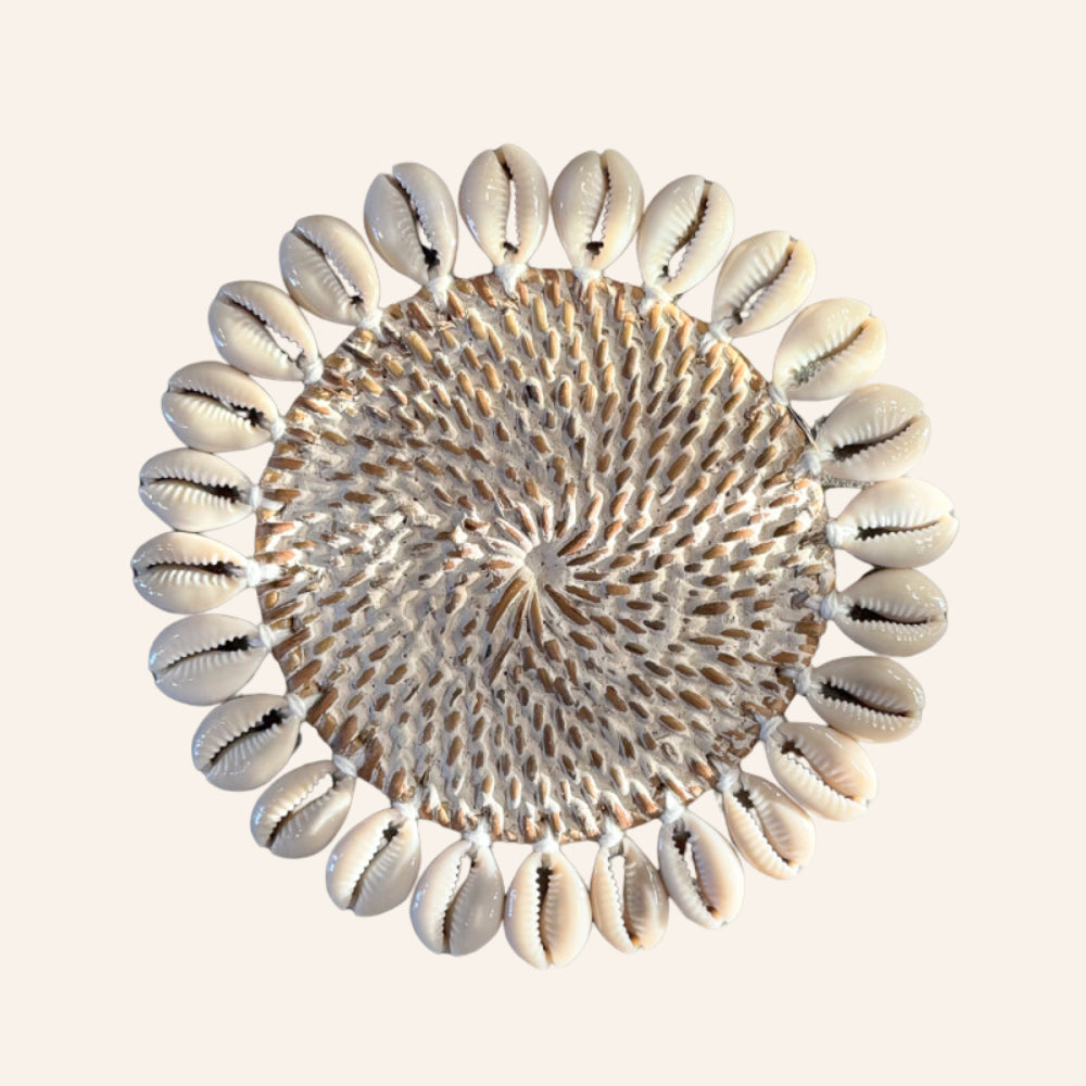 Dessous de verre coquillages - blanc