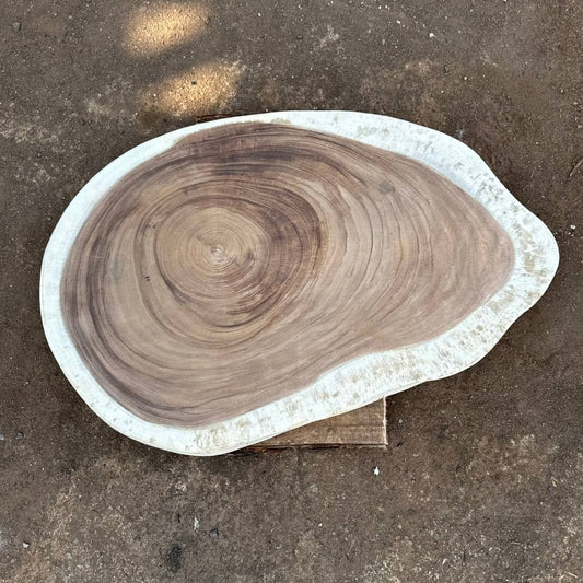 Table basse cookie en bois de suar massif 94*60*8cm K751