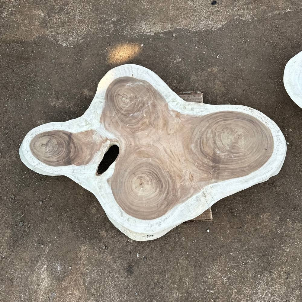 Table basse cookie en bois de suar massif 122*84*8cm K579