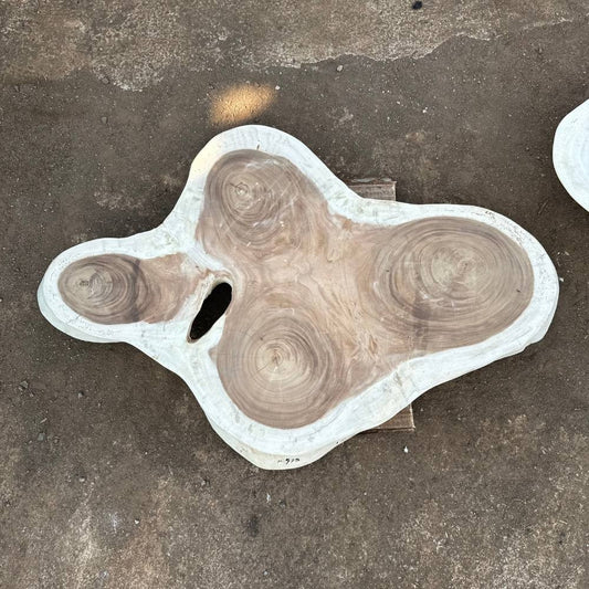 Table basse cookie en bois de suar massif 122*84*8cm K579