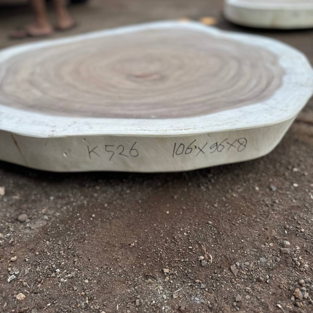 Table basse cookie en bois de suar massif 106*95*8cm K526