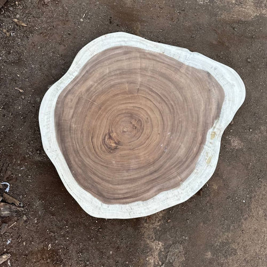 Table basse cookie en bois de suar massif 106*95*8cm K526