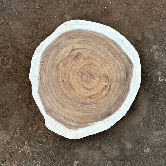 Table basse cookie en bois de suar massif 98*46*8cm K595