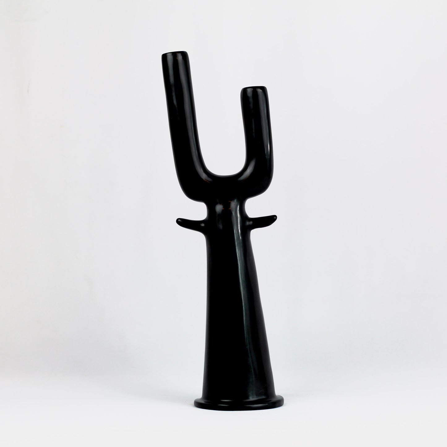 Bougeoir doubles têtes Y en argile