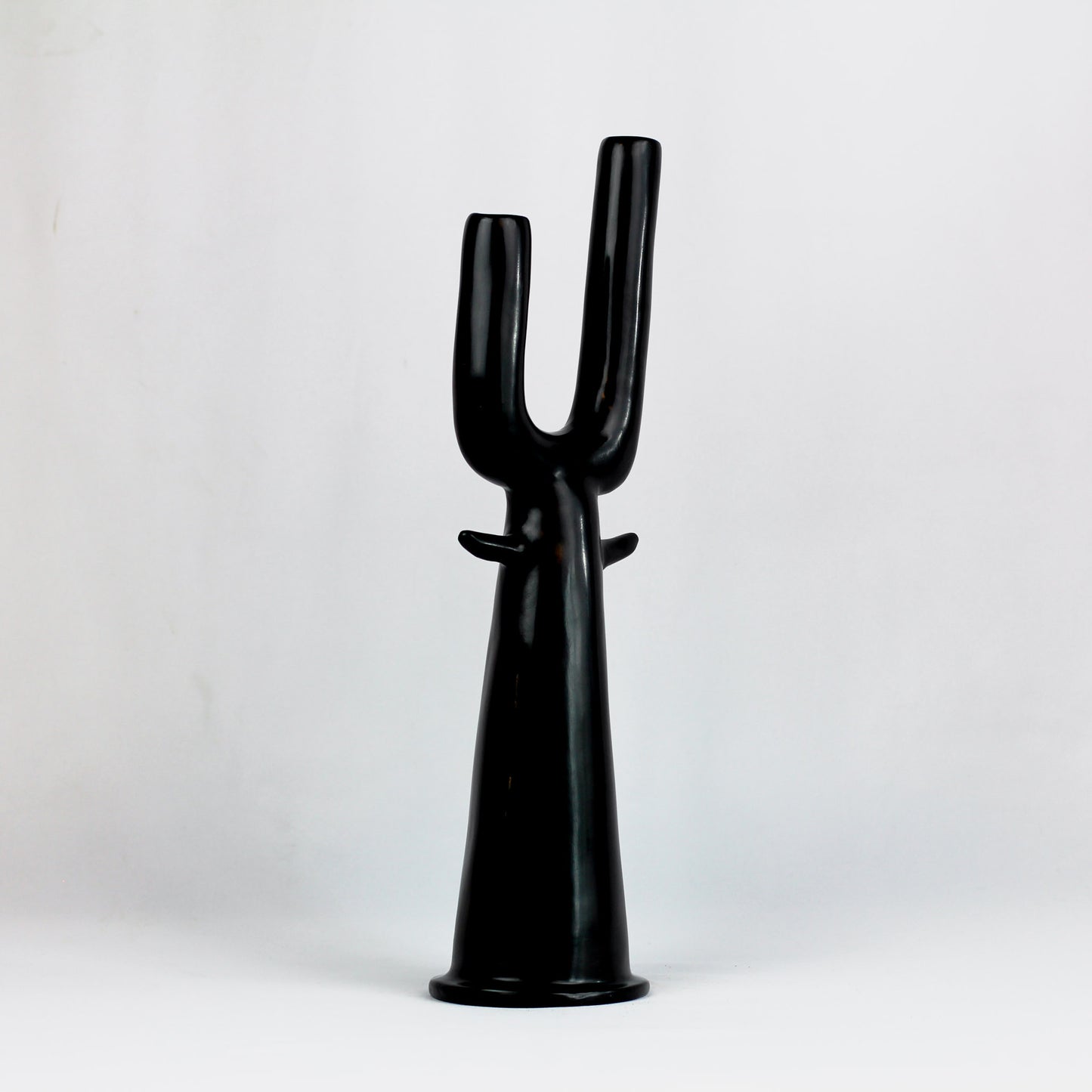 Bougeoir doubles têtes Y en argile