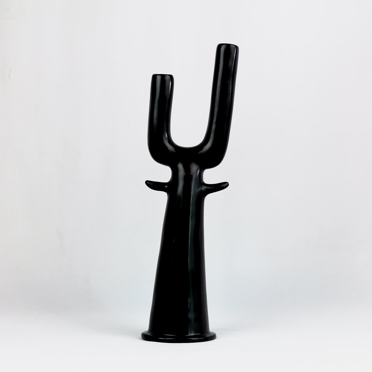 Bougeoir doubles têtes Y en argile