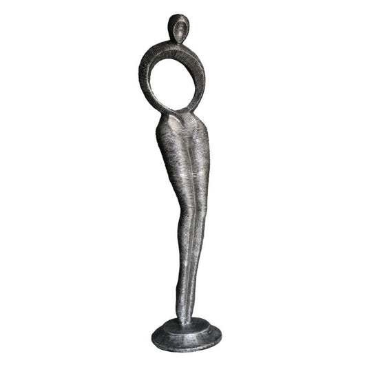 Statue femme en aluminium