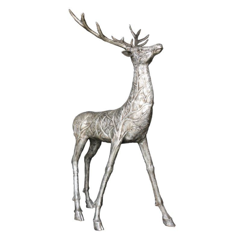 Statue cerf en aluminium