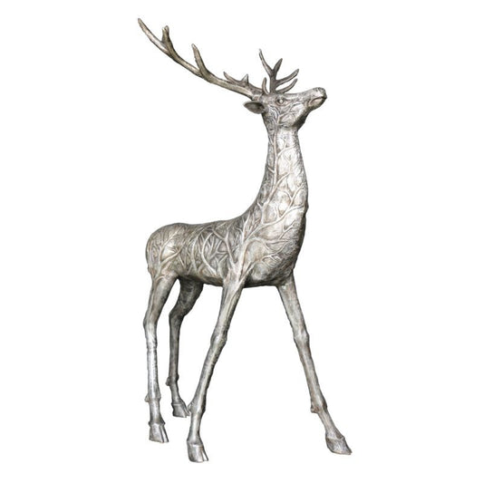 Statue cerf en aluminium