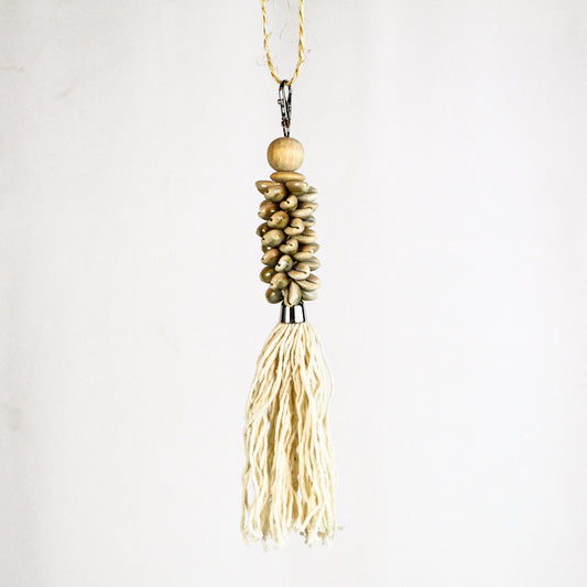 Porte-clés coquillages - blanc fin