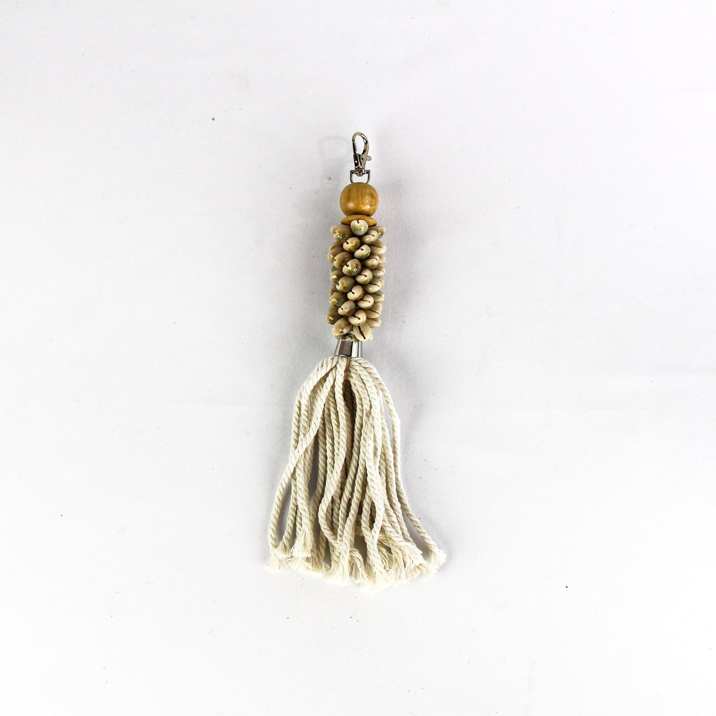 Porte-clés coquillages - blanc épais