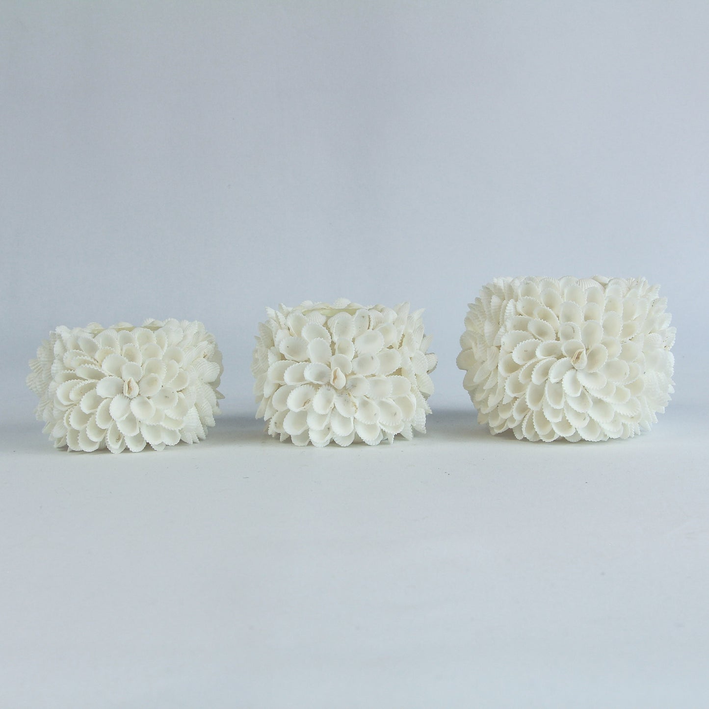 Bougeoir coquillages - blanc