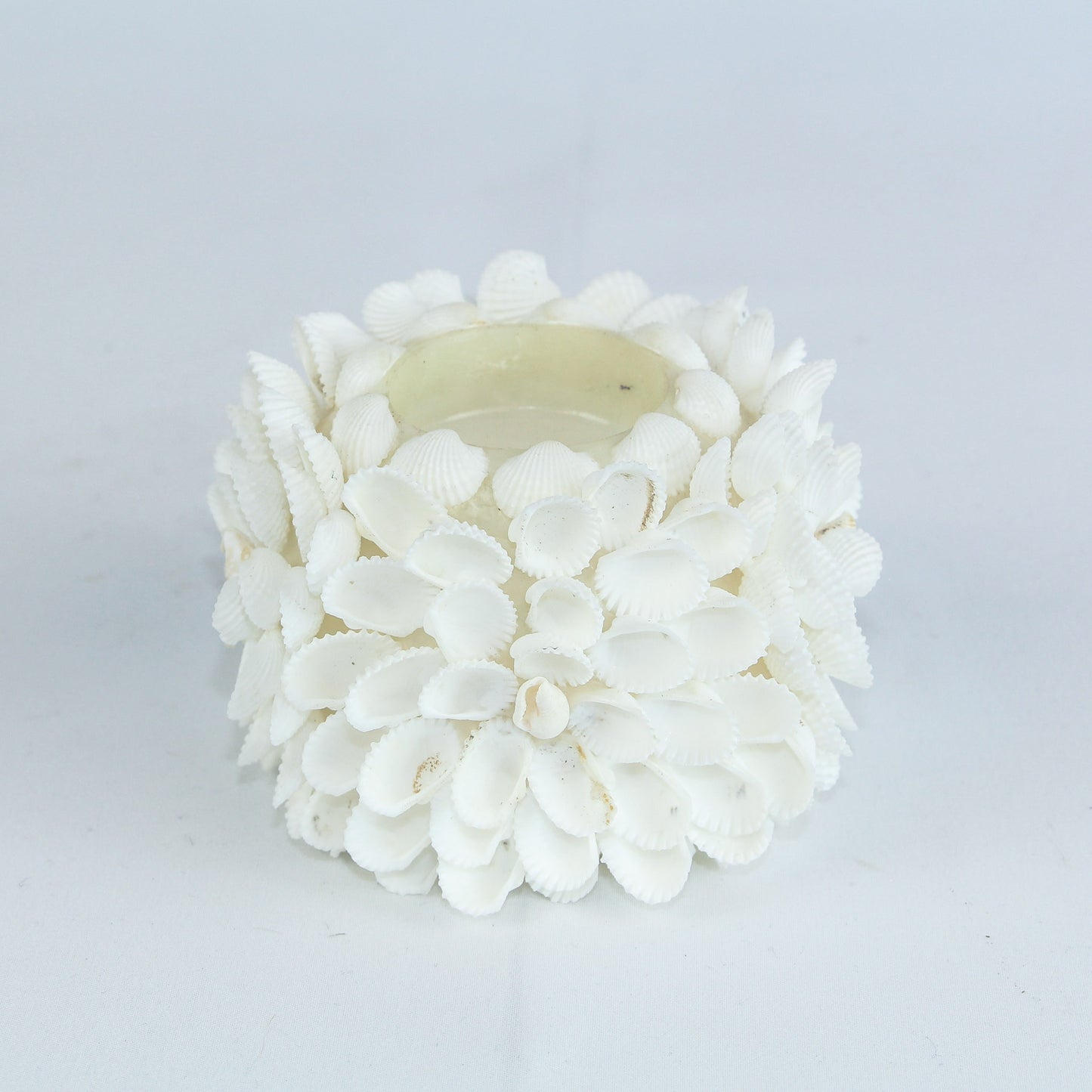 Bougeoir coquillages - blanc