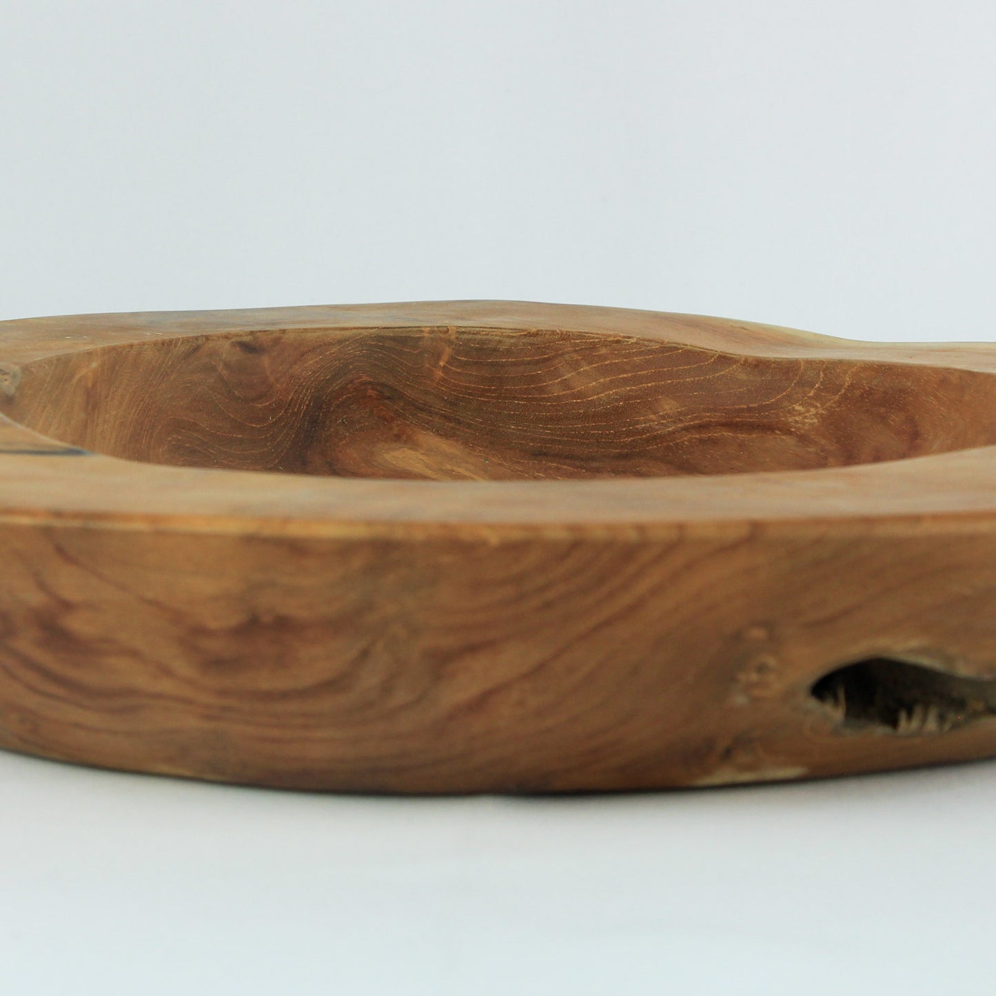 Grand bol / vide-poches en teck - 40 cm