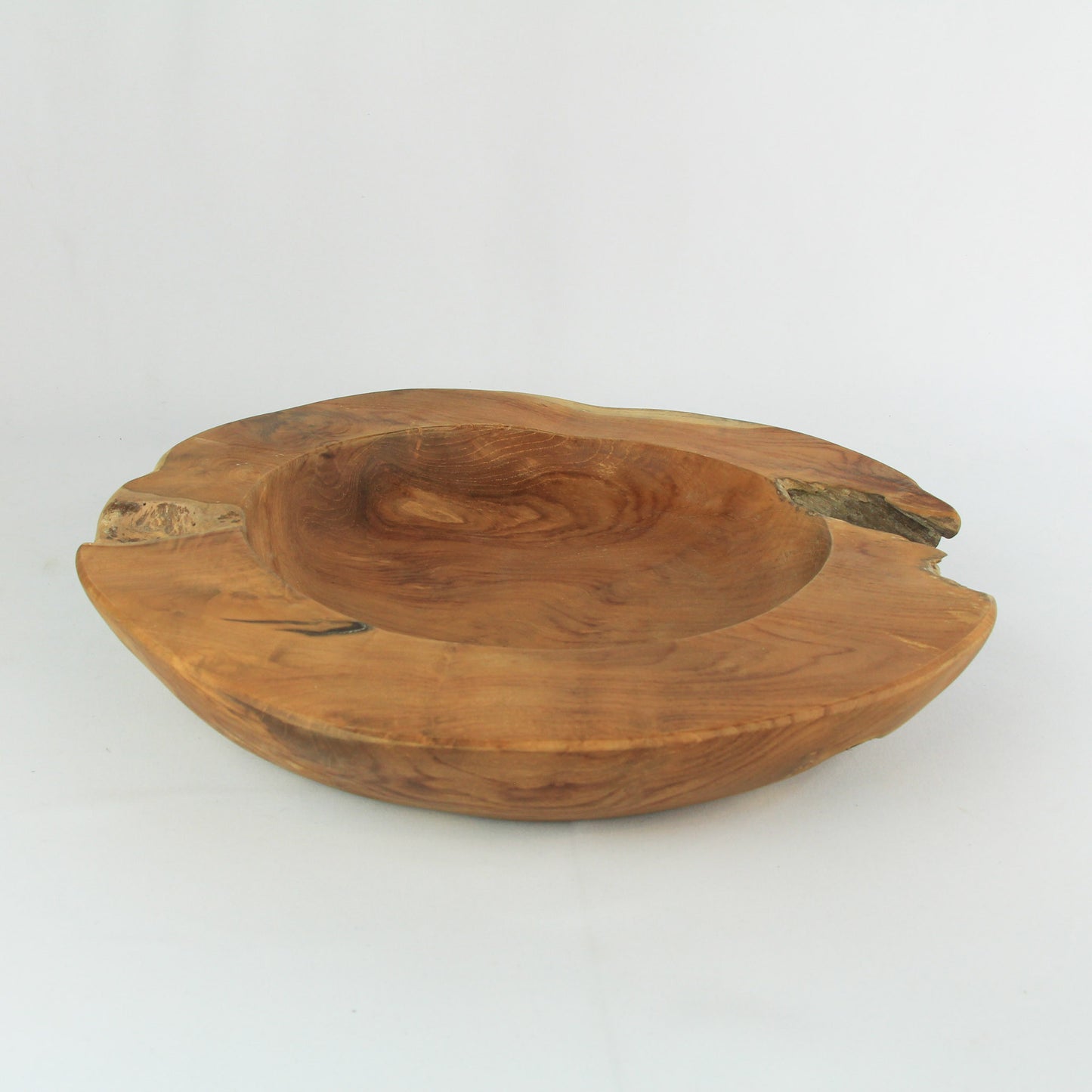 Grand bol / vide-poches en teck - 40 cm
