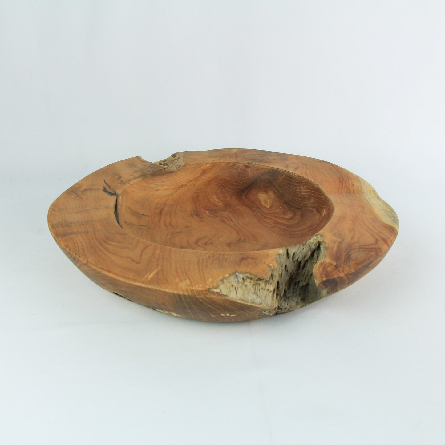 Grand bol / vide-poches en teck - 40 cm