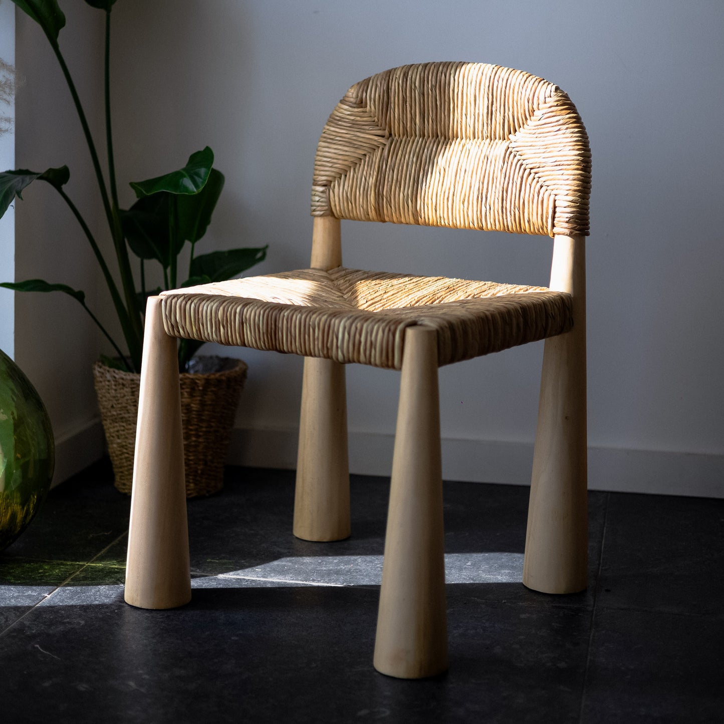 Chaise en bois de teck blanchi - Elephant