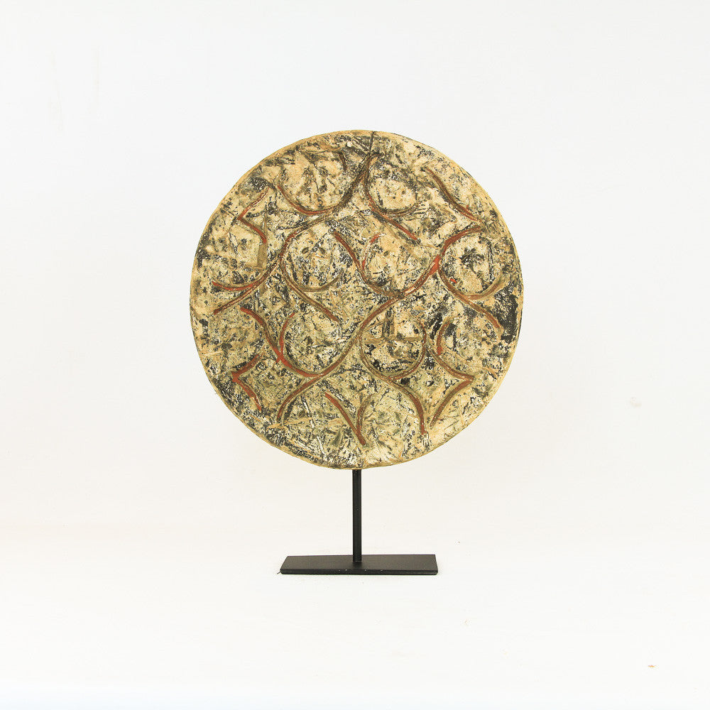 Panneau toraja - ronds rouges II