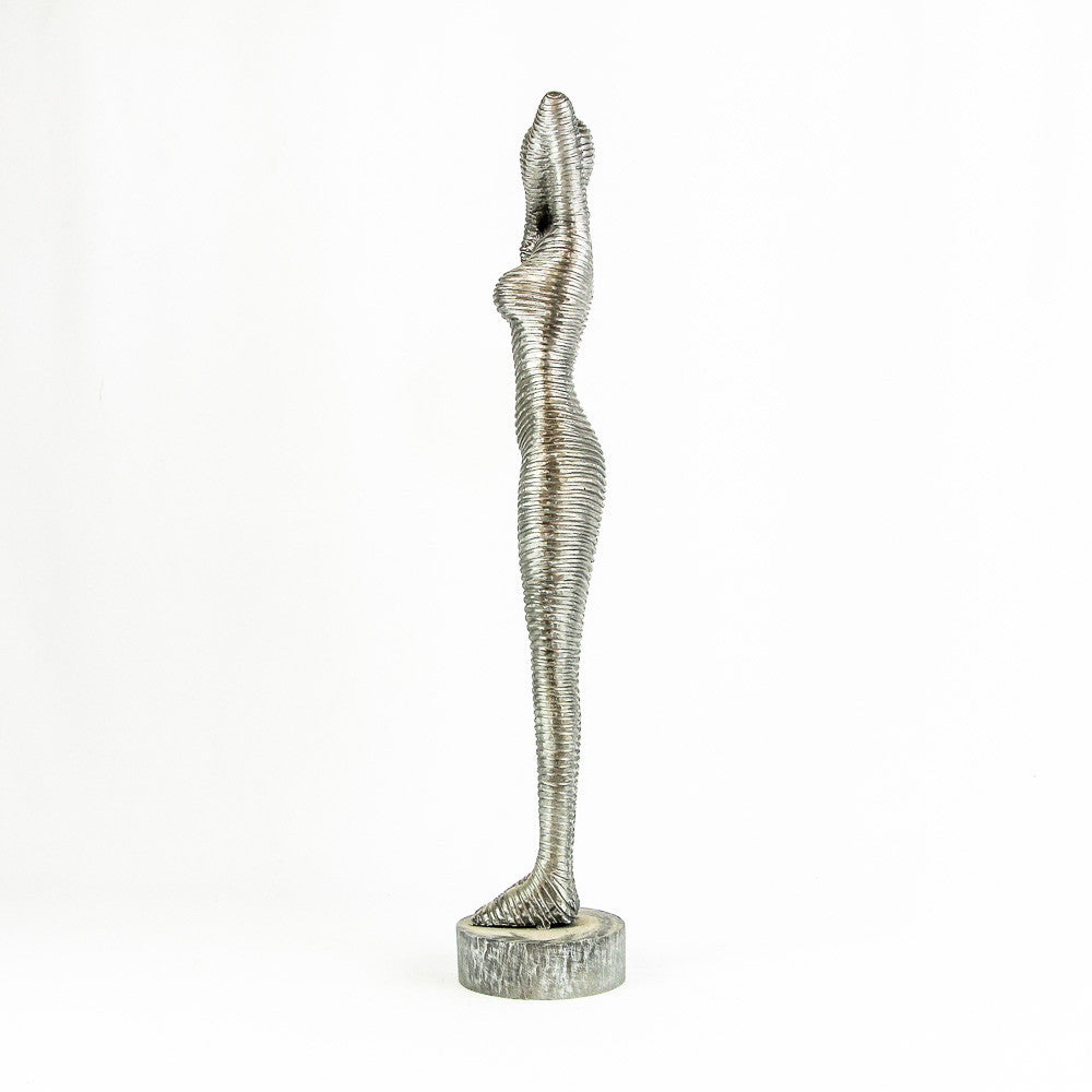 Statue en aluminium Biola (66x17x13 cm)