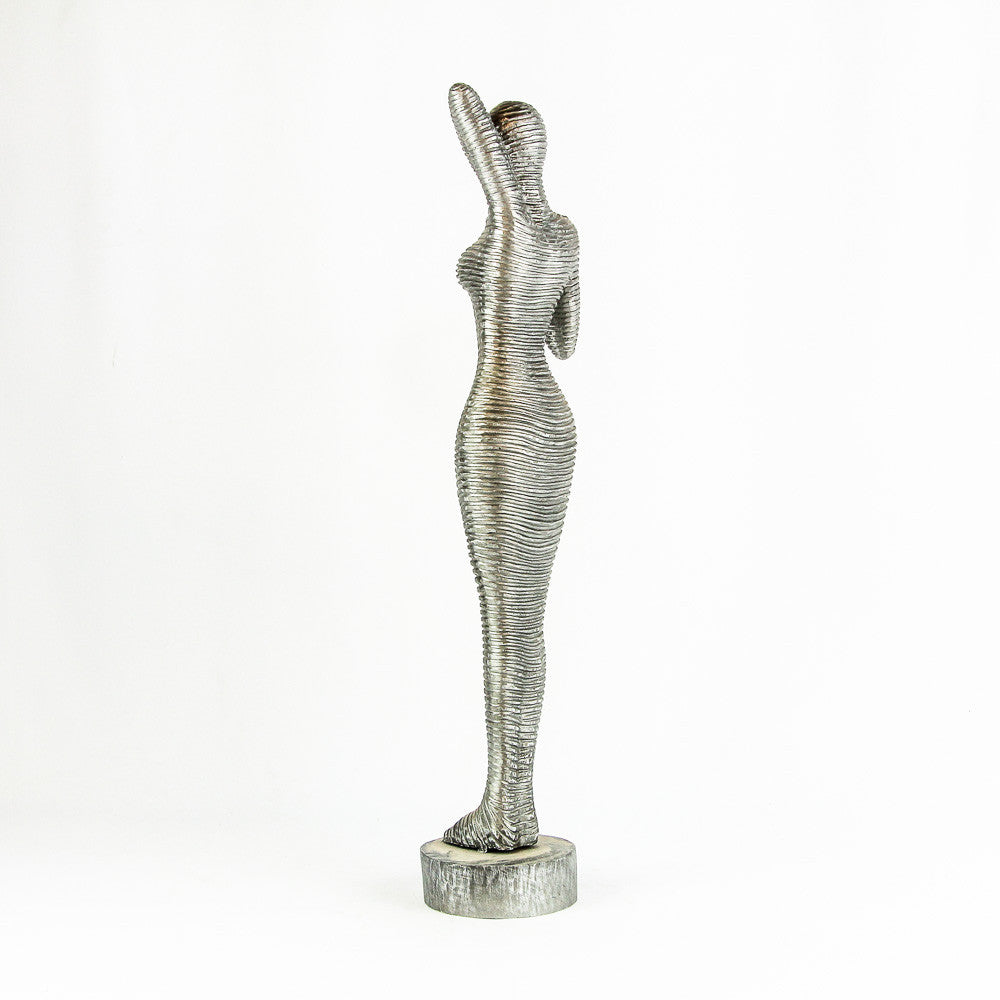 Statue en aluminium Biola (66x17x13 cm)