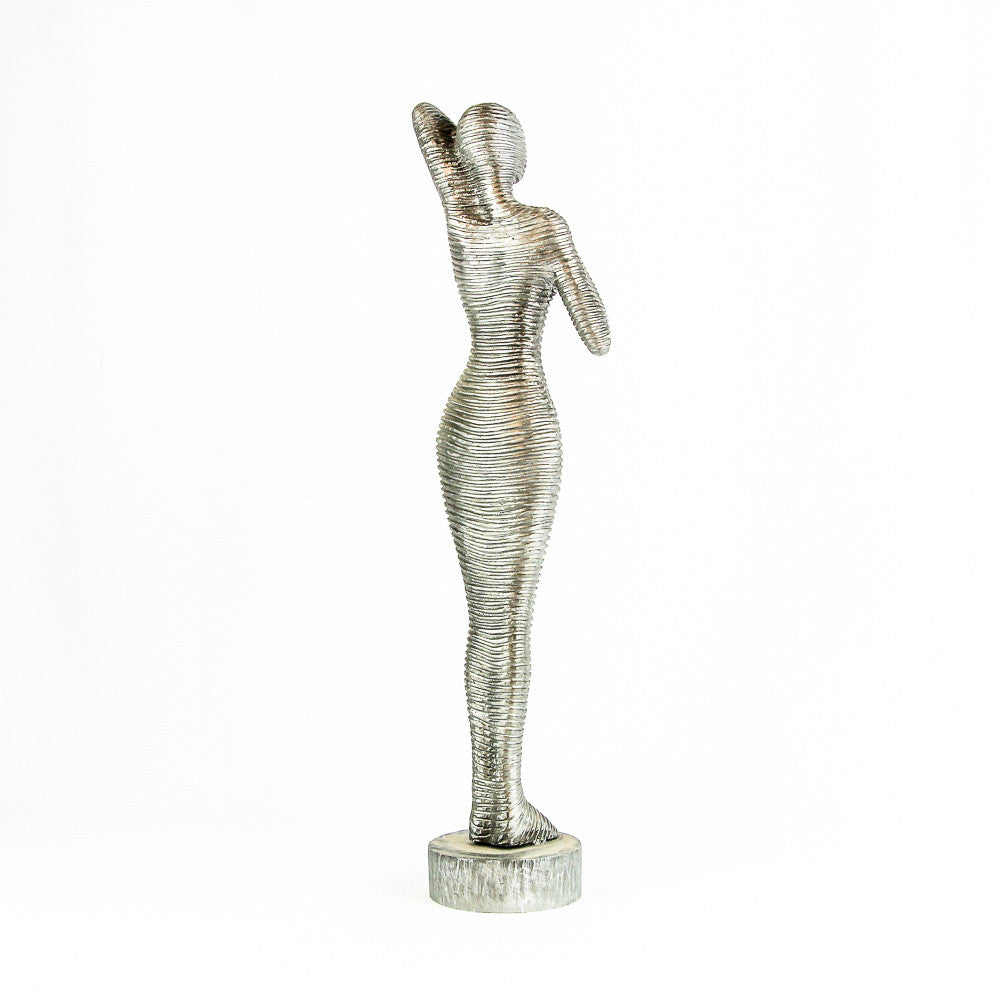 Statue en aluminium Biola (66x17x13 cm)