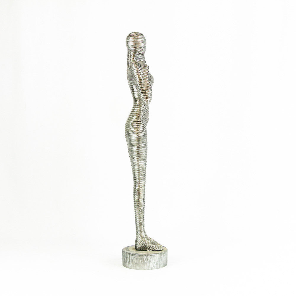 Statue en aluminium Biola (66x17x13 cm)