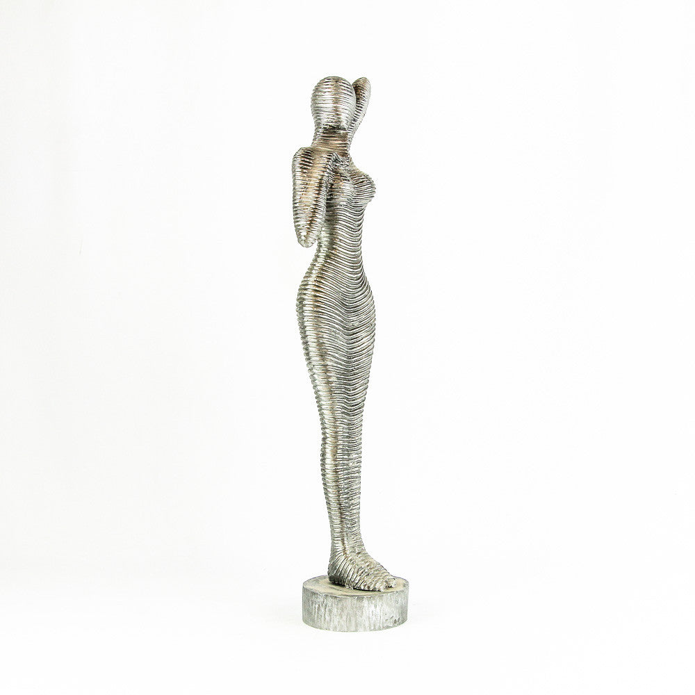 Statue en aluminium Biola (66x17x13 cm)