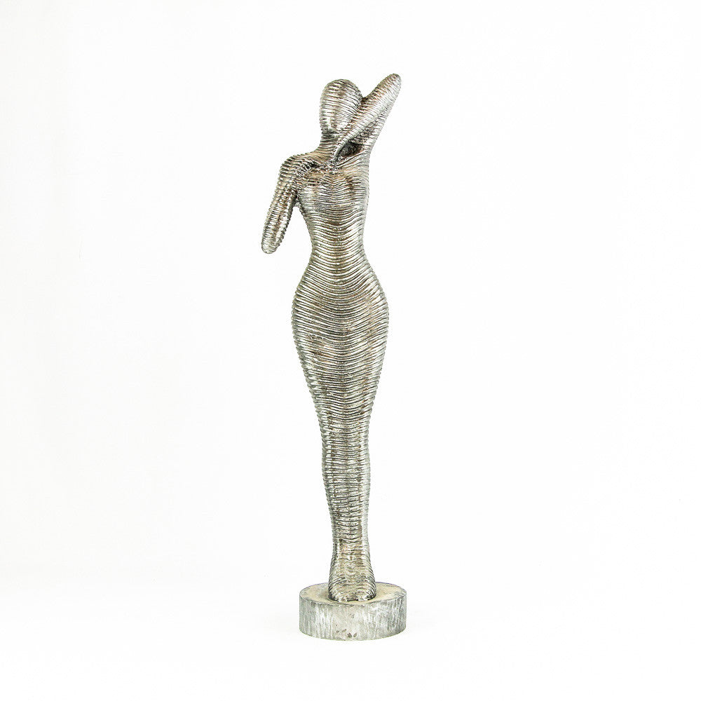 Statue en aluminium Biola (66x17x13 cm)