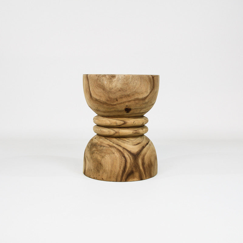 Stool Jam Pasir en bois de suar naturel