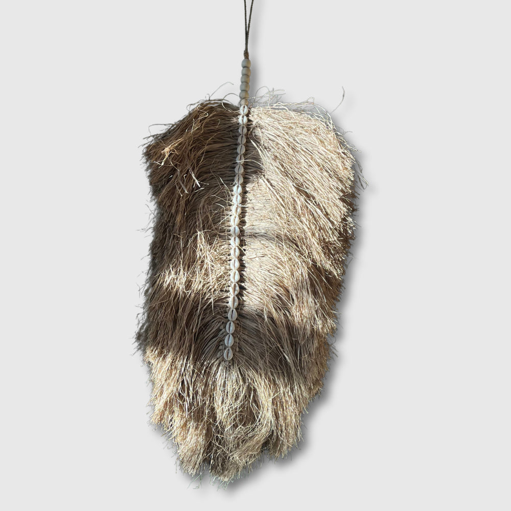 Décoration murale - jonc de mer et coquillages