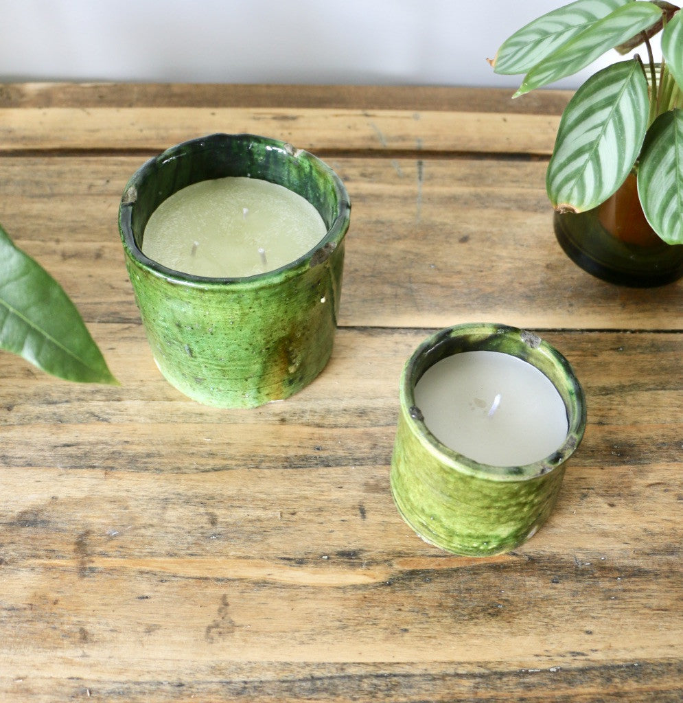 Bougie artisanale en tamegroute - fleur d'oranger