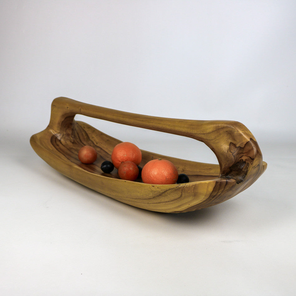 Corbeille à fruits en bois de teck