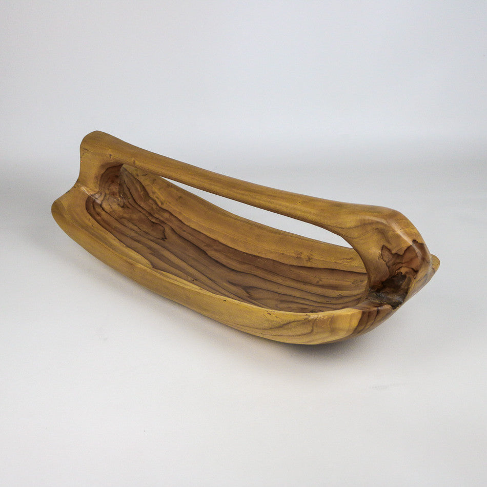 Corbeille de fruits en bois de teck 60x20x20