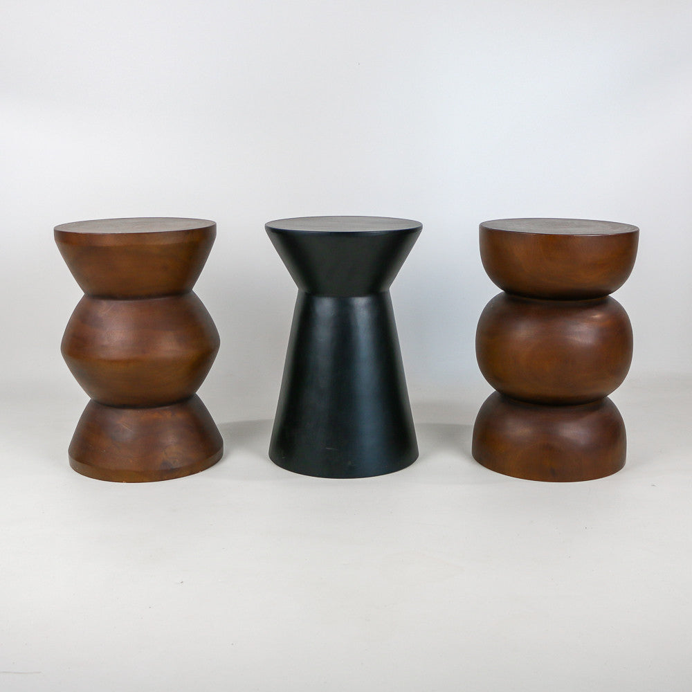 Stool Ayu en bois de manguier DARK BROWN