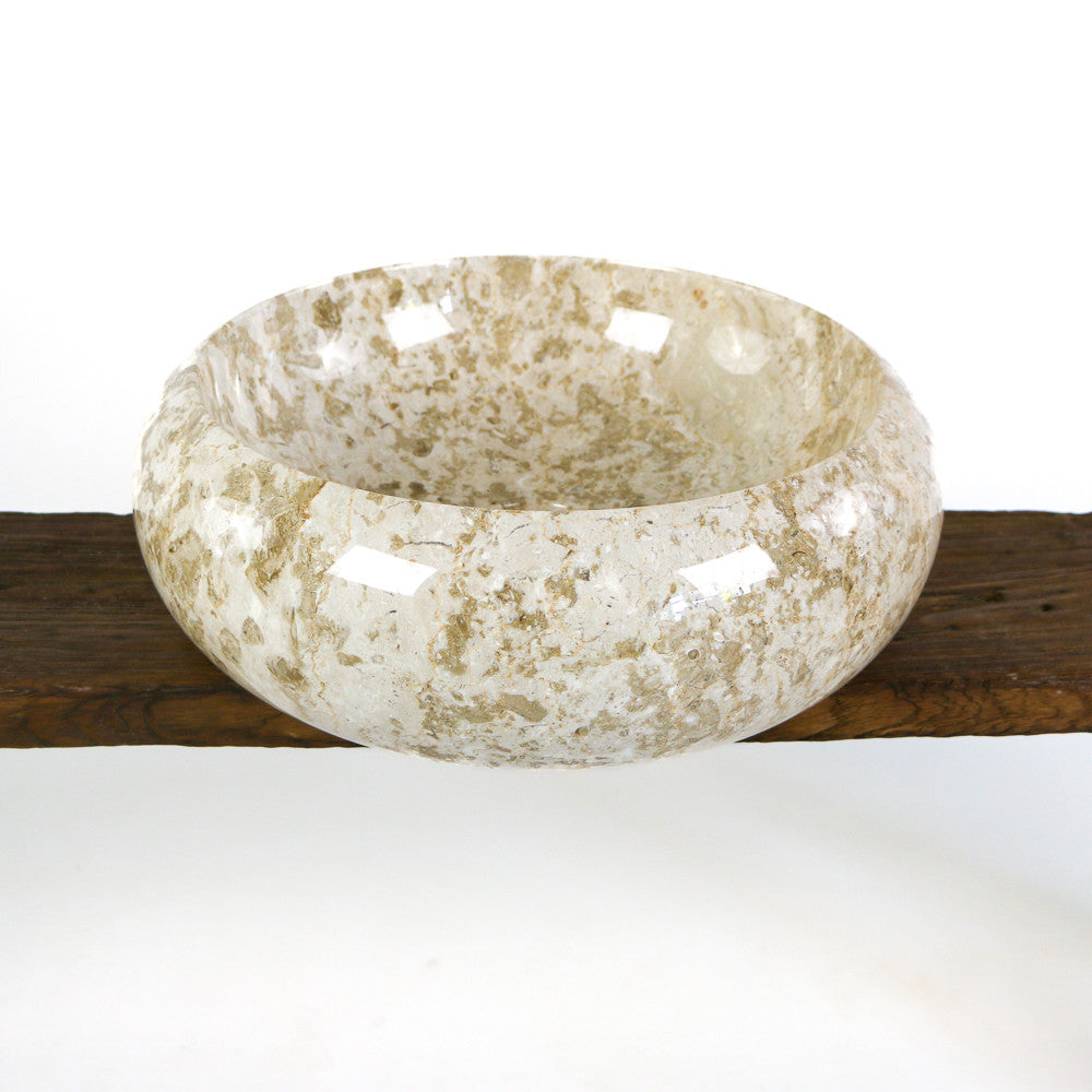 Vasque de salle de bain en marbre blanc - Donat