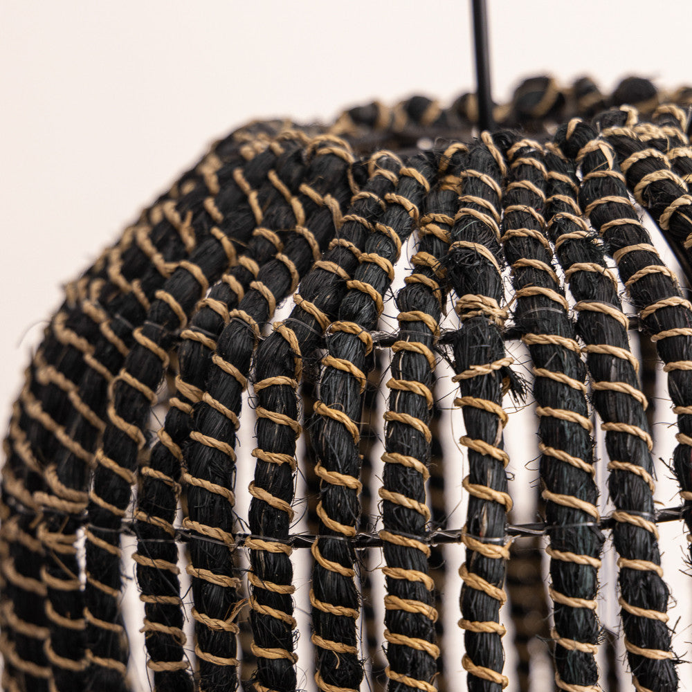 Suspension abaca recyclé noir