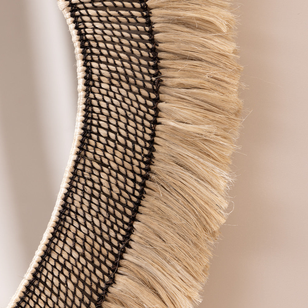 Miroir Plinter organique en fibre naturelle Abaca