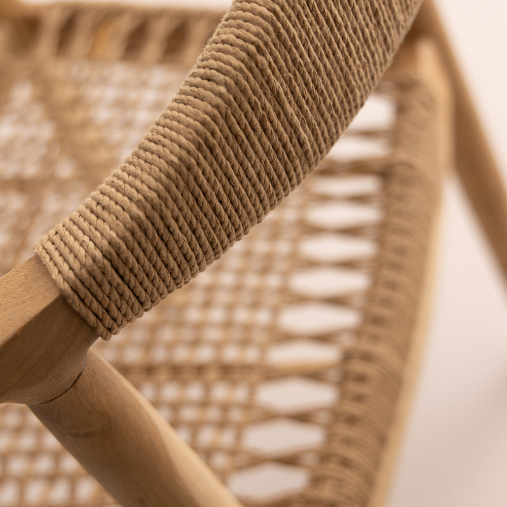 Chaise en bois de teck blanchi - Cemassen