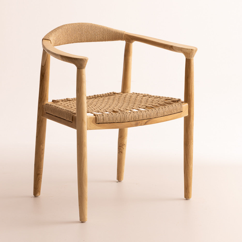 Chaise en bois de teck blanchi - Cemassen