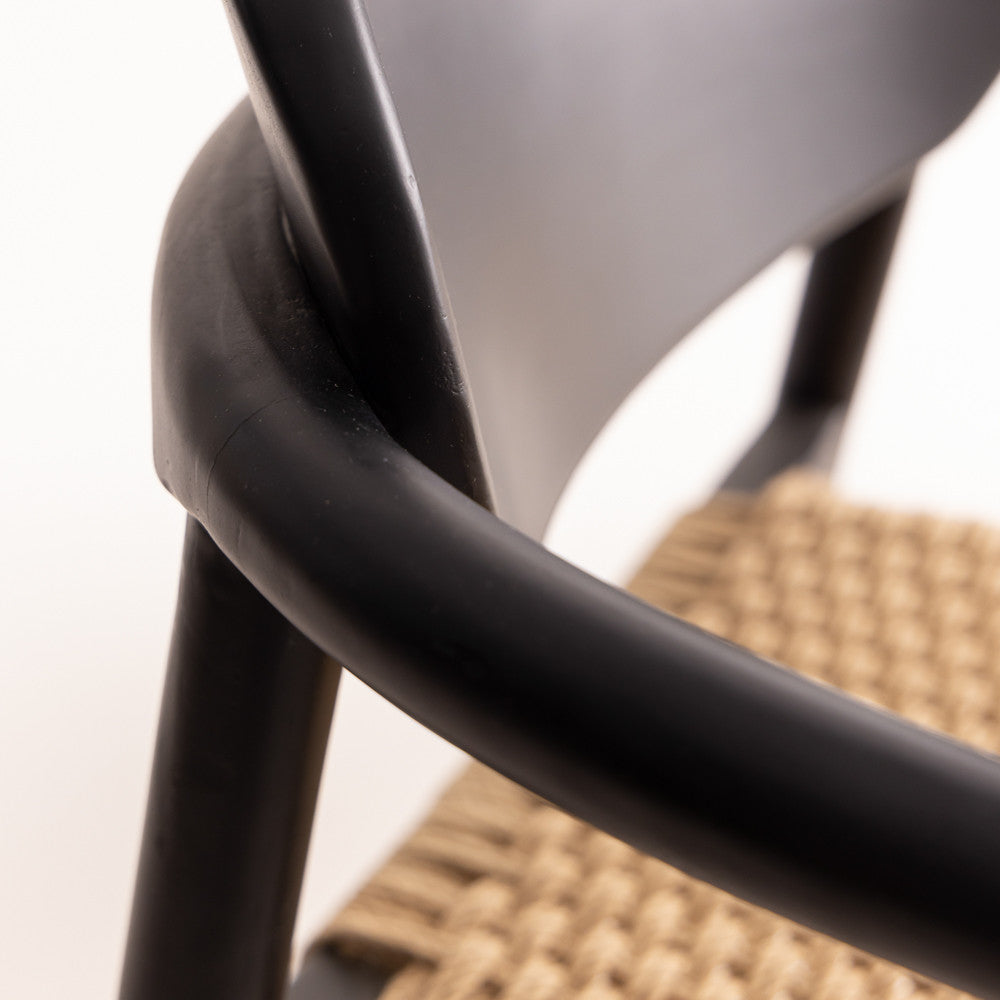 Chaise en bois de teck - Veroni Black