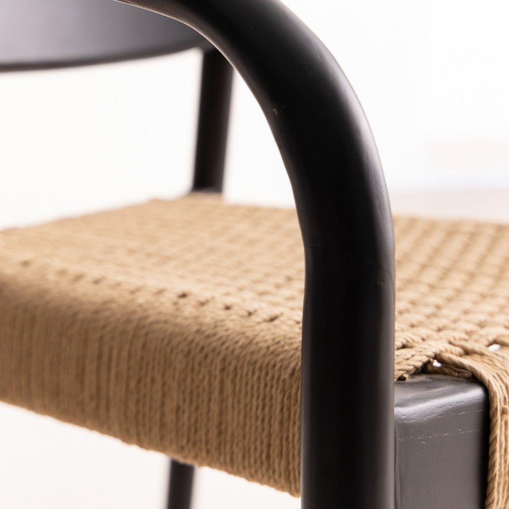 Chaise en bois de teck - Veroni Black