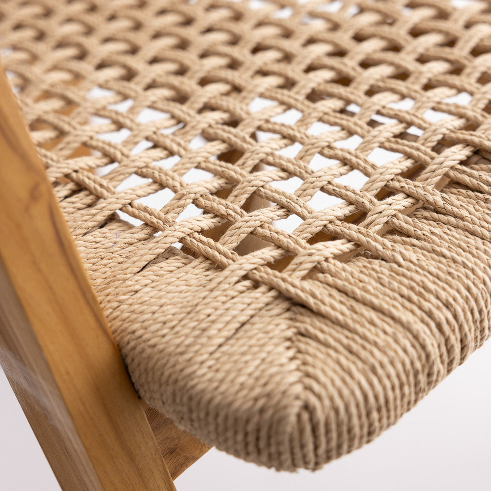 Chaise Trépied en bois de teck naturel