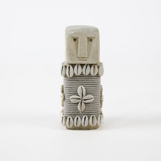 Statuette sumba en pierre et coquillage - Taille M