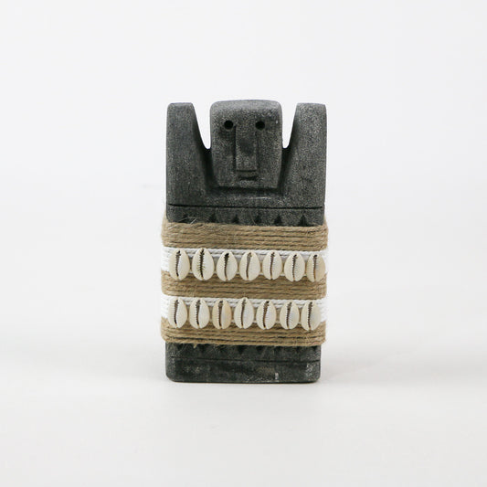 Statuette sumba en pierre et coquillage - Taille L